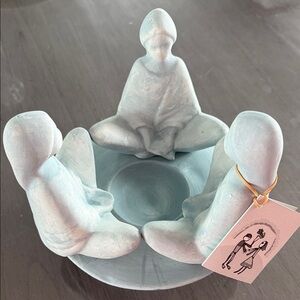 Circle of Friends Pale Blue Meditation Trio Decorative Bowl